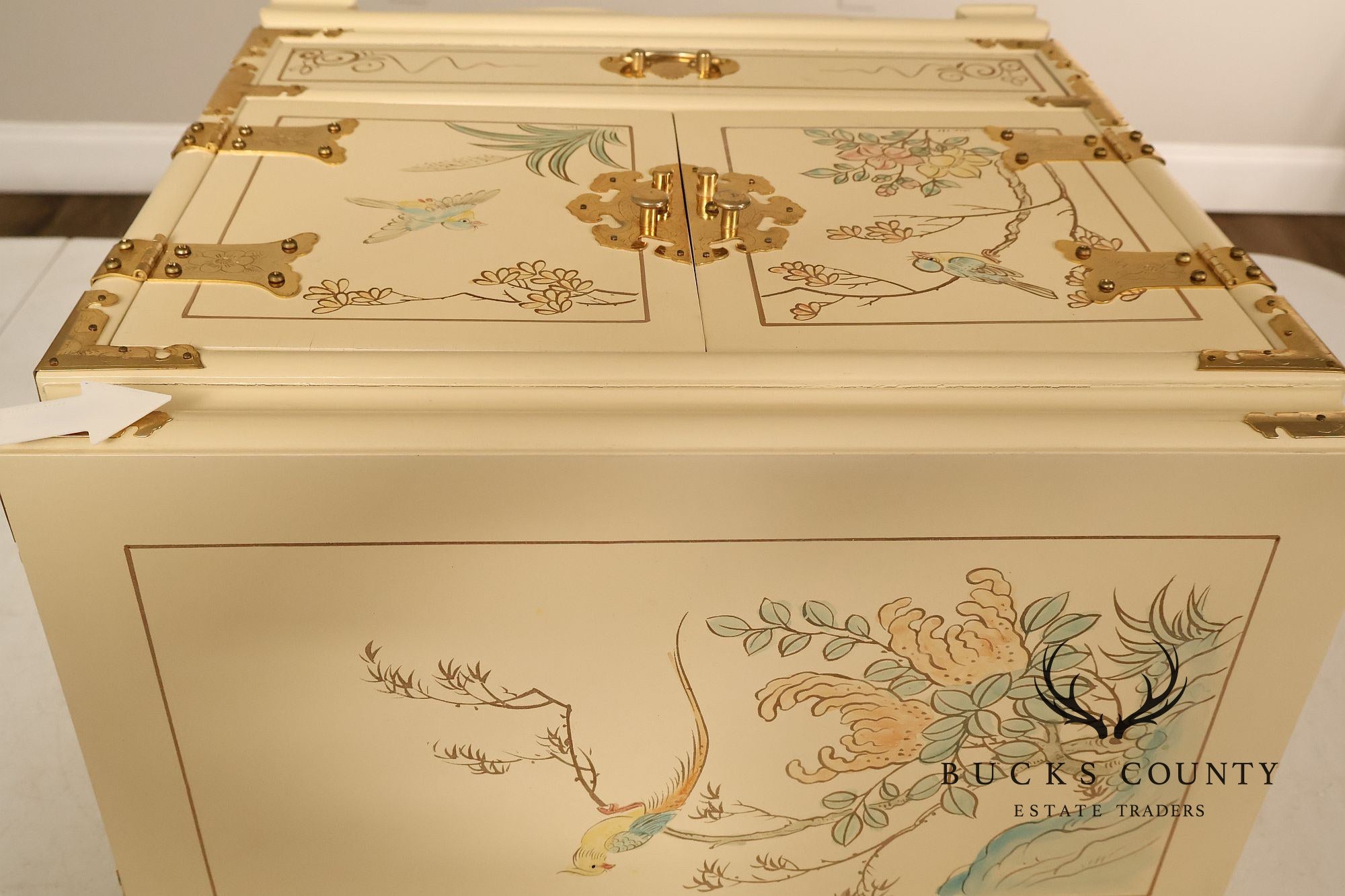 Painted Chinoiserie Style Jewelry Chest