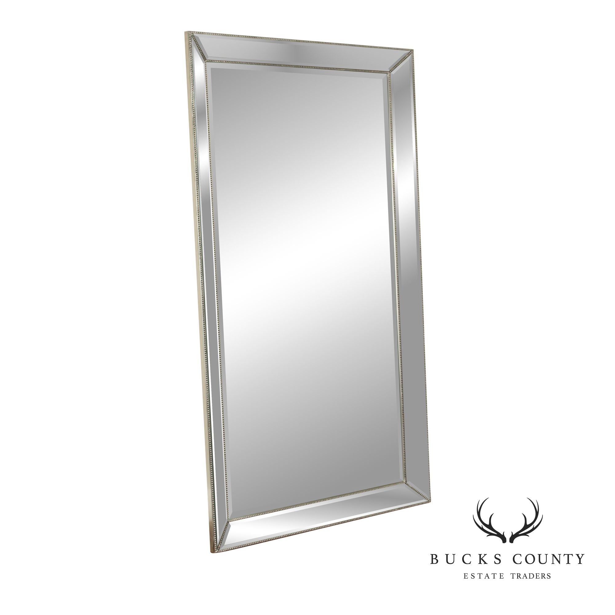 Hollywood Regency Oversized Beaded Floor Mirror