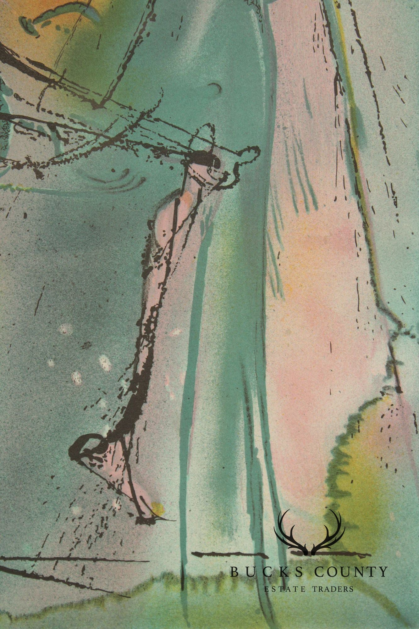 Salvador Dalí Framed Lithograph, 'Cheval De La Mort'