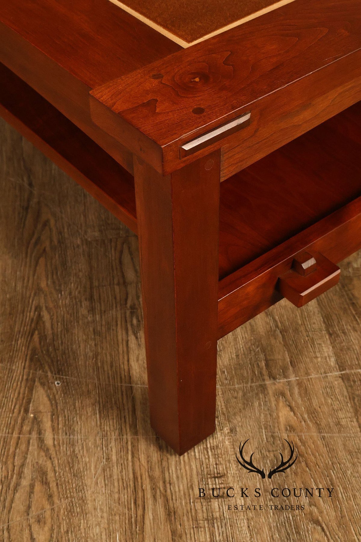 Stickley Mission Collection Cherry Tile Top Coffee Table