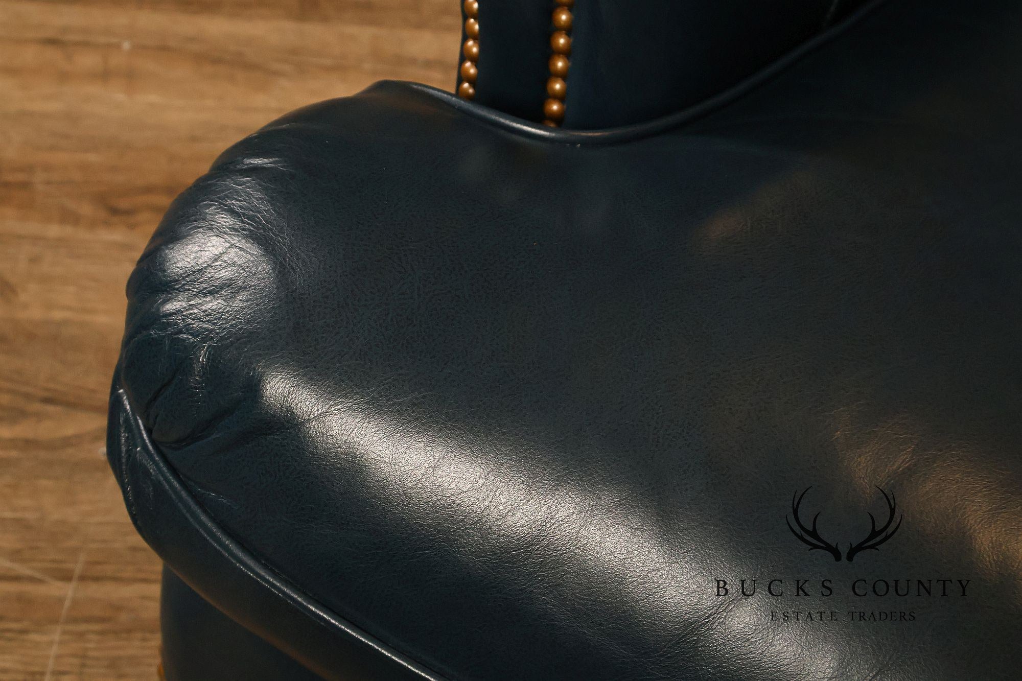 Hancock & Moore Blue Leather 'Austin' Sofa