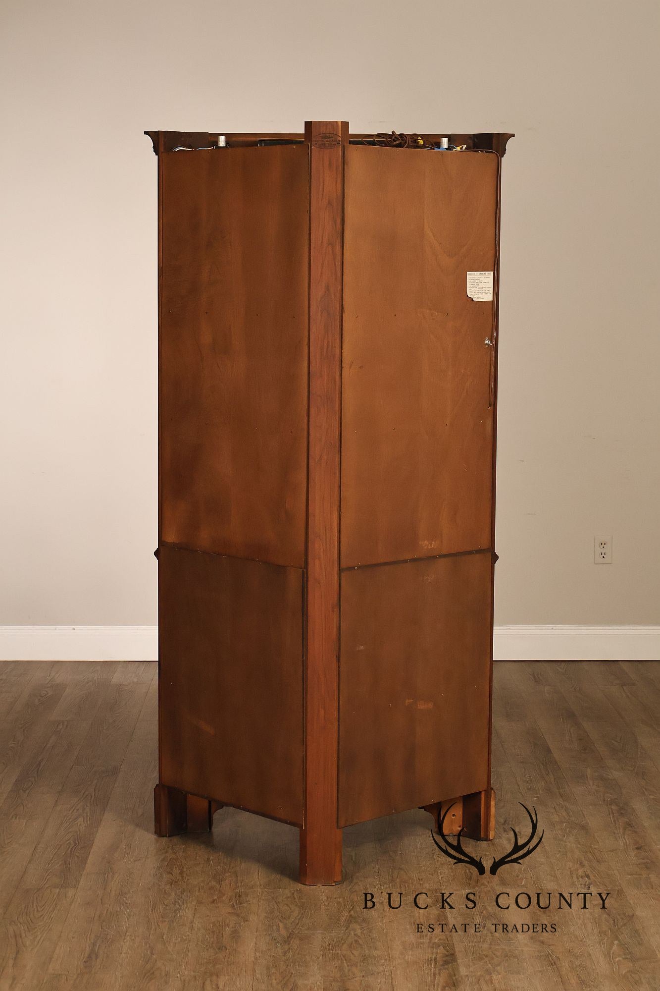 Henkel Harris Cherry Nine Pane Chippendale Style Corner Cabinet