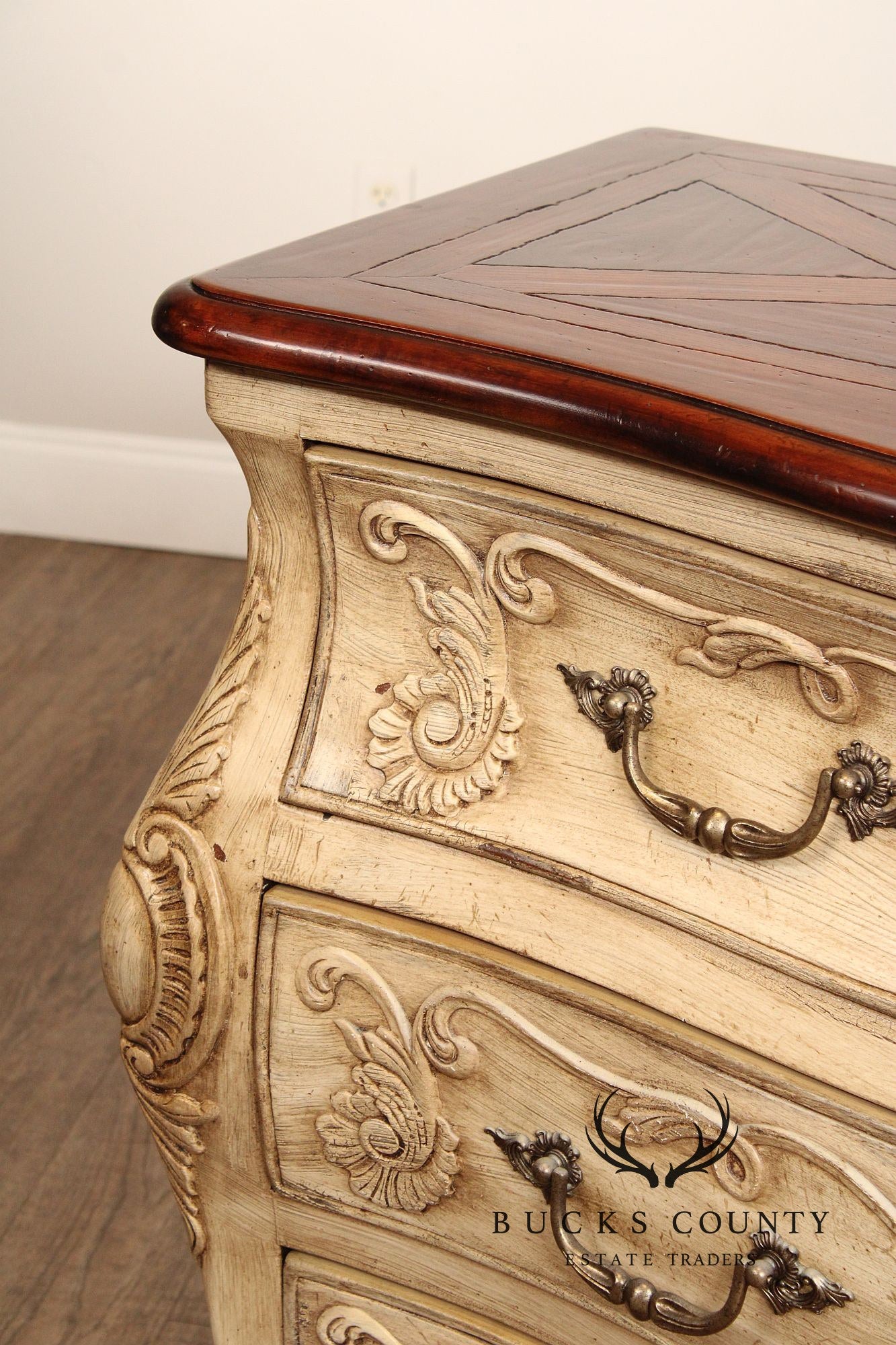 Henredon Italian Provincial Style Cream Painted Chest of Drawers