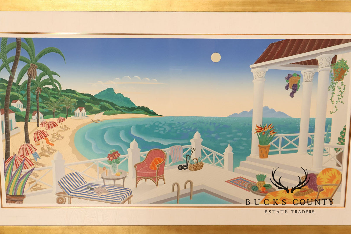 Thomas McKnight Limited Edition Lithograph, 'Crescent Bay'