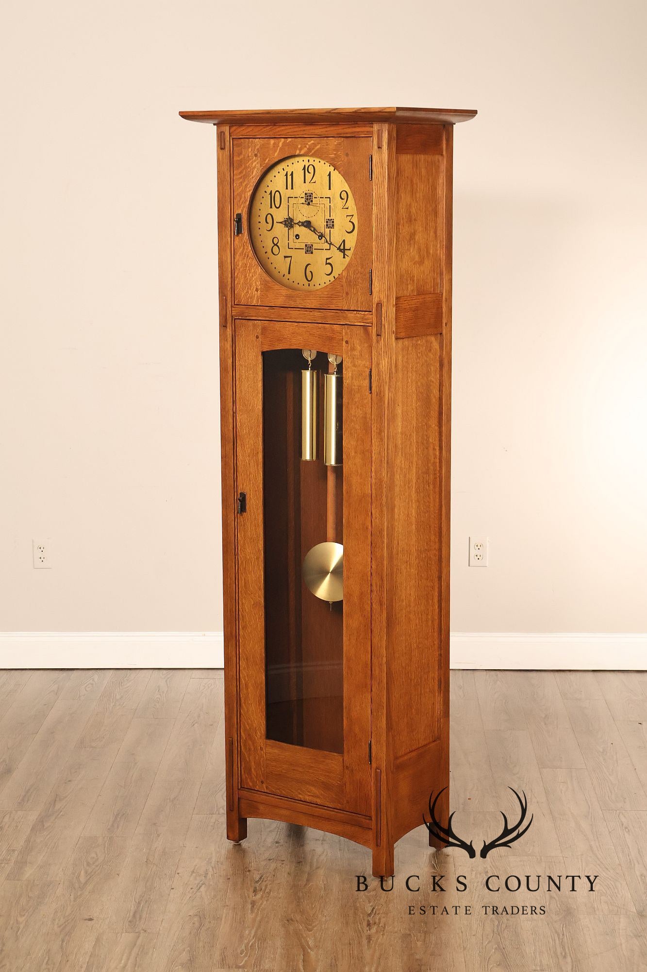 Stickley Mission Collection Oak Tall Case Clock