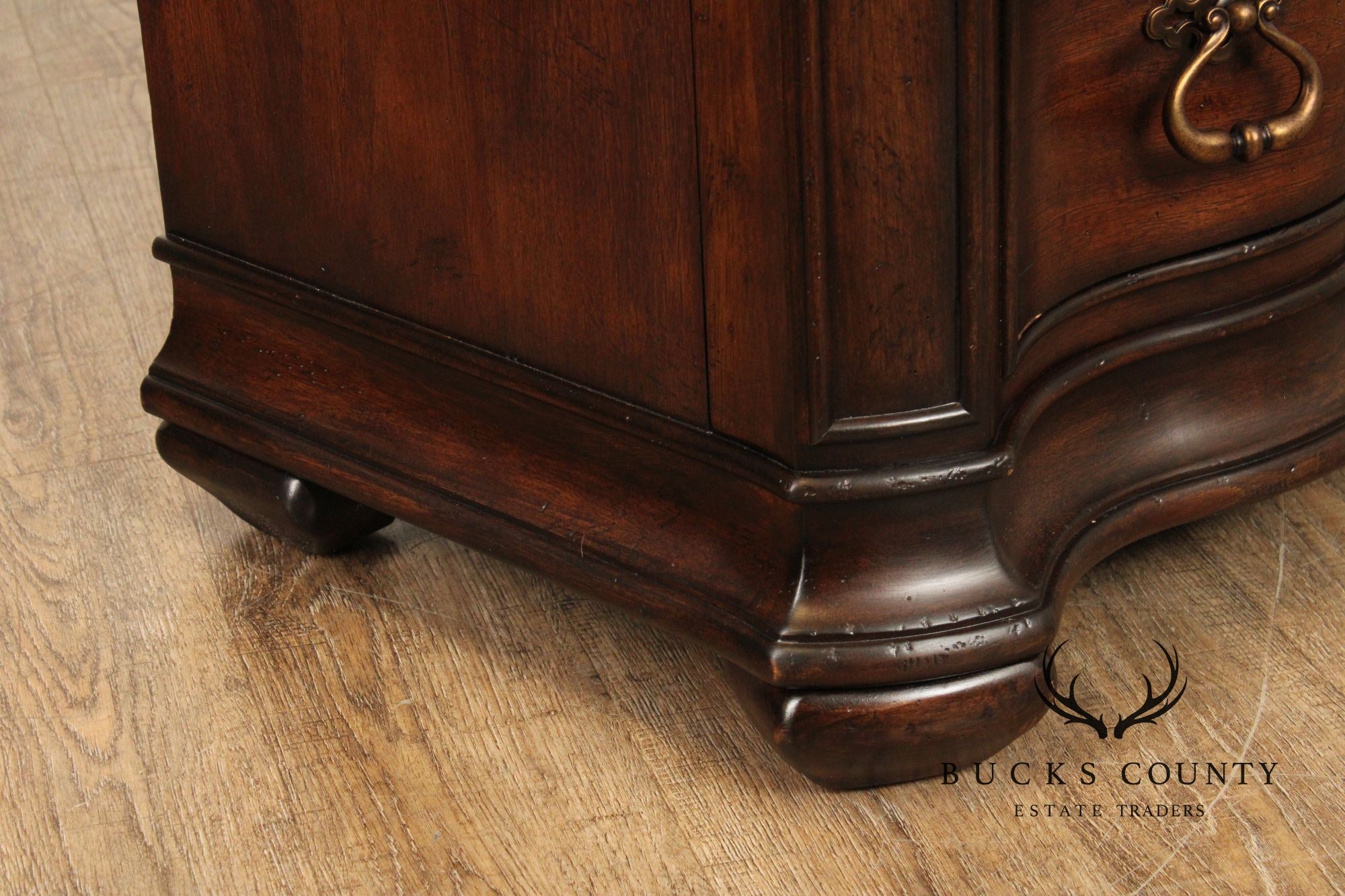 Thomasville Hills Of Tuscany Collection Marble Top Pair Of Chest Nightstands