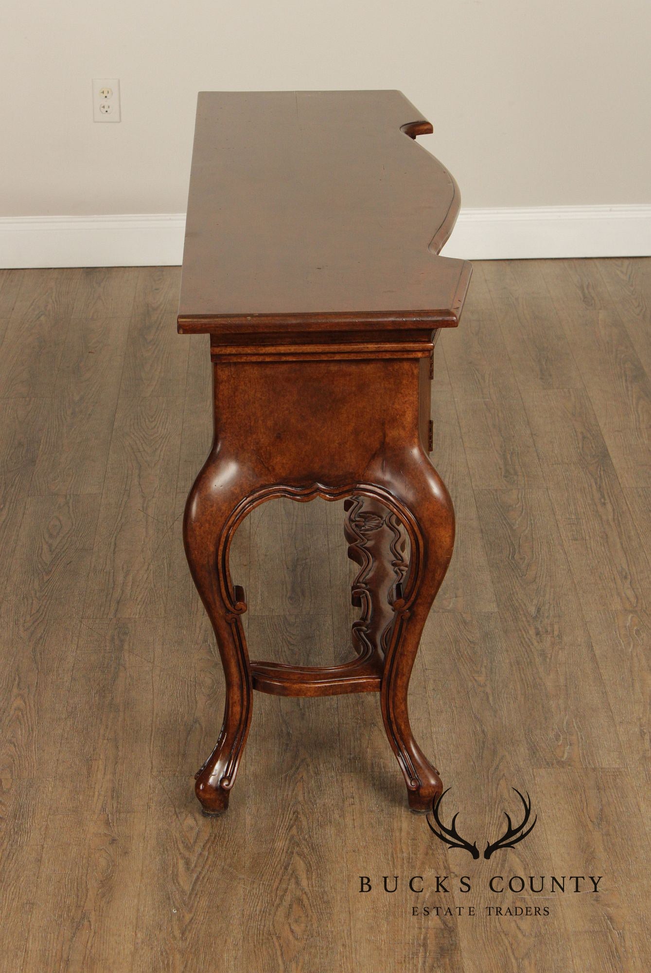 Italian Renaissance Style Burl Finish Sideboard Server
