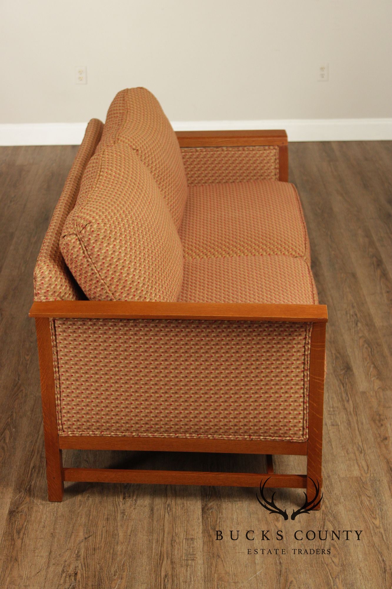 Stickley Mission Collection Oak Sofa With Loose Cushions