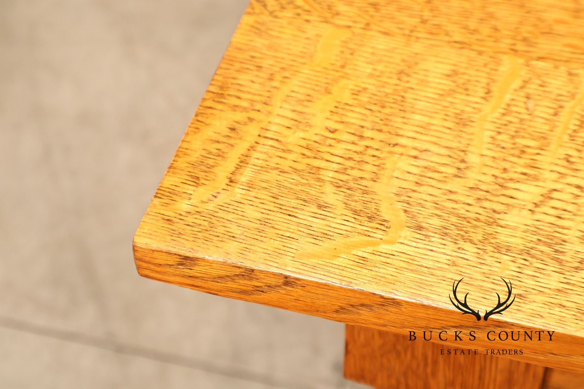 Empire Style Antique Oak Library Table