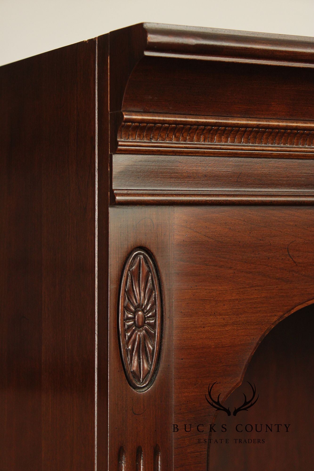 Ethan Allen Georgian Court Pair Of Cherry Tall Bookcases