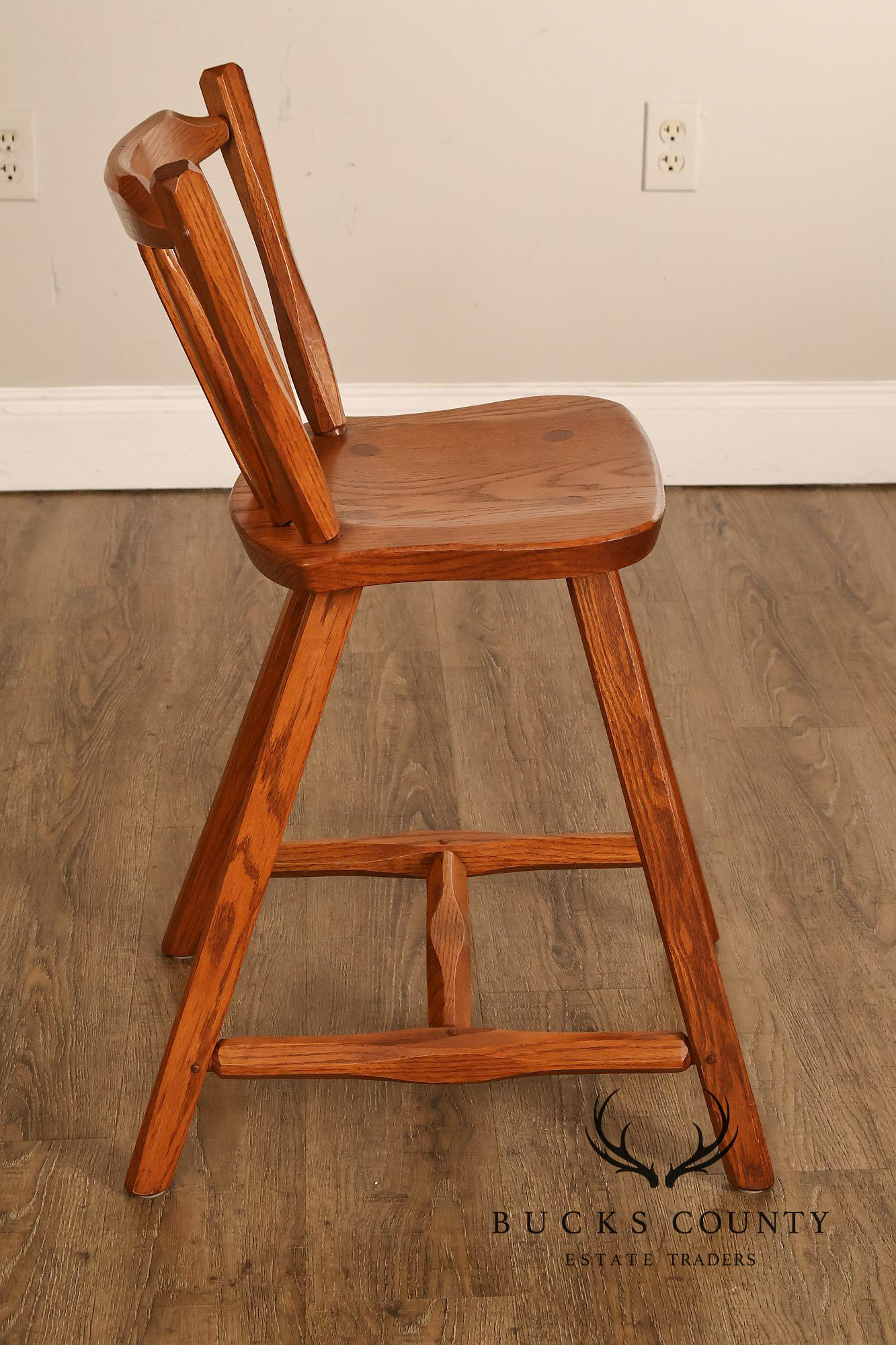 Hunt Country Furniture Solid Oak Occasional Height Stool