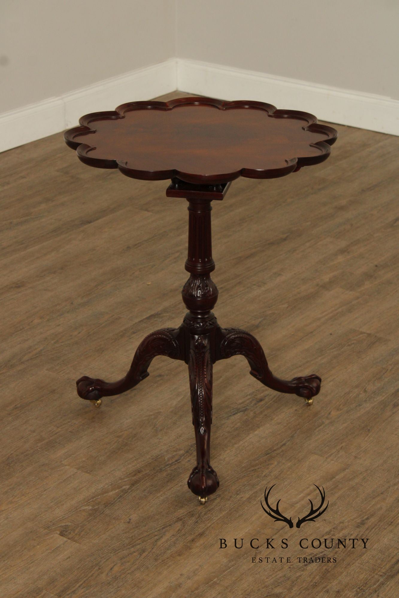 Baker Furniture Georgian Style Tilt Top Mahogany Tea Table