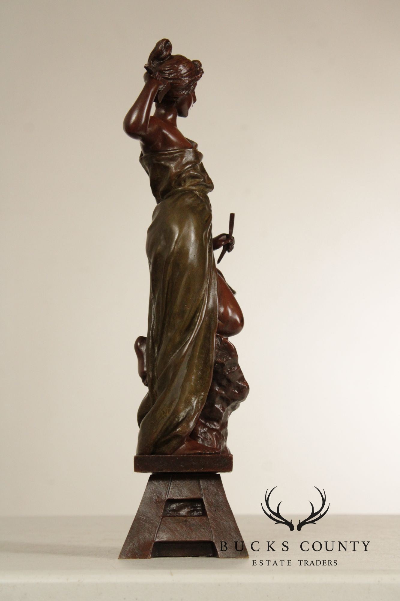 Emmanuel Villanis Bronze Statue, 'The Sculptor'