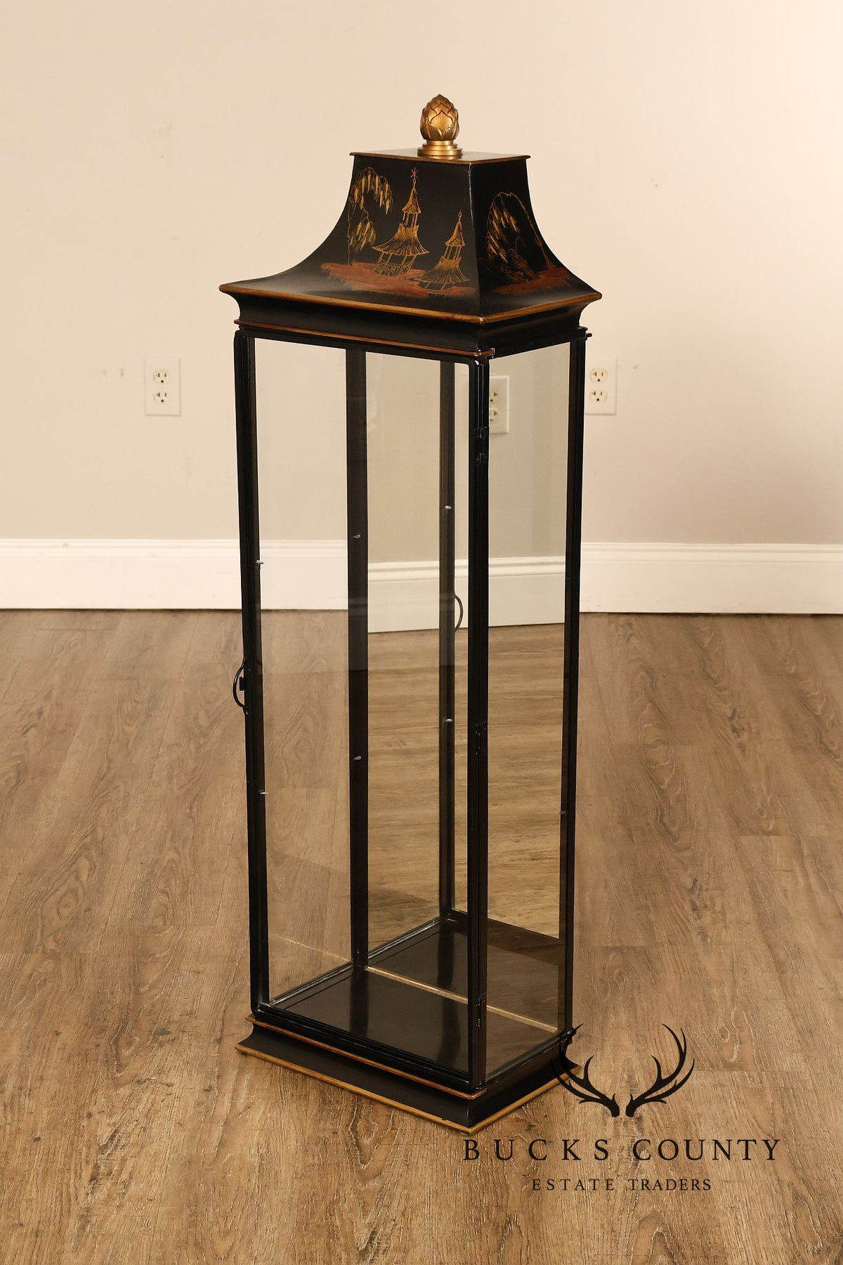 Chinoiserie Decorated Tole Display Case