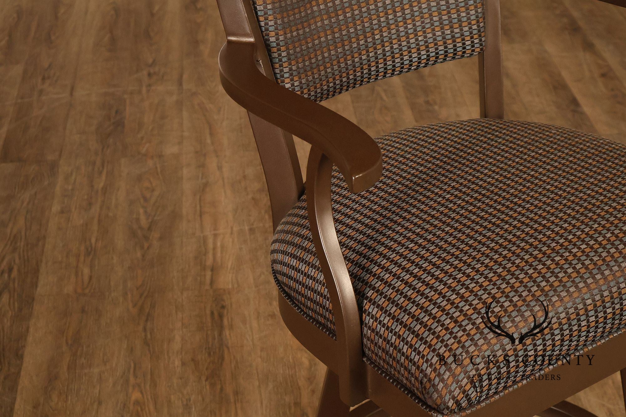 Tempo Industries Pair Of Swivel Bar Stools With Arms