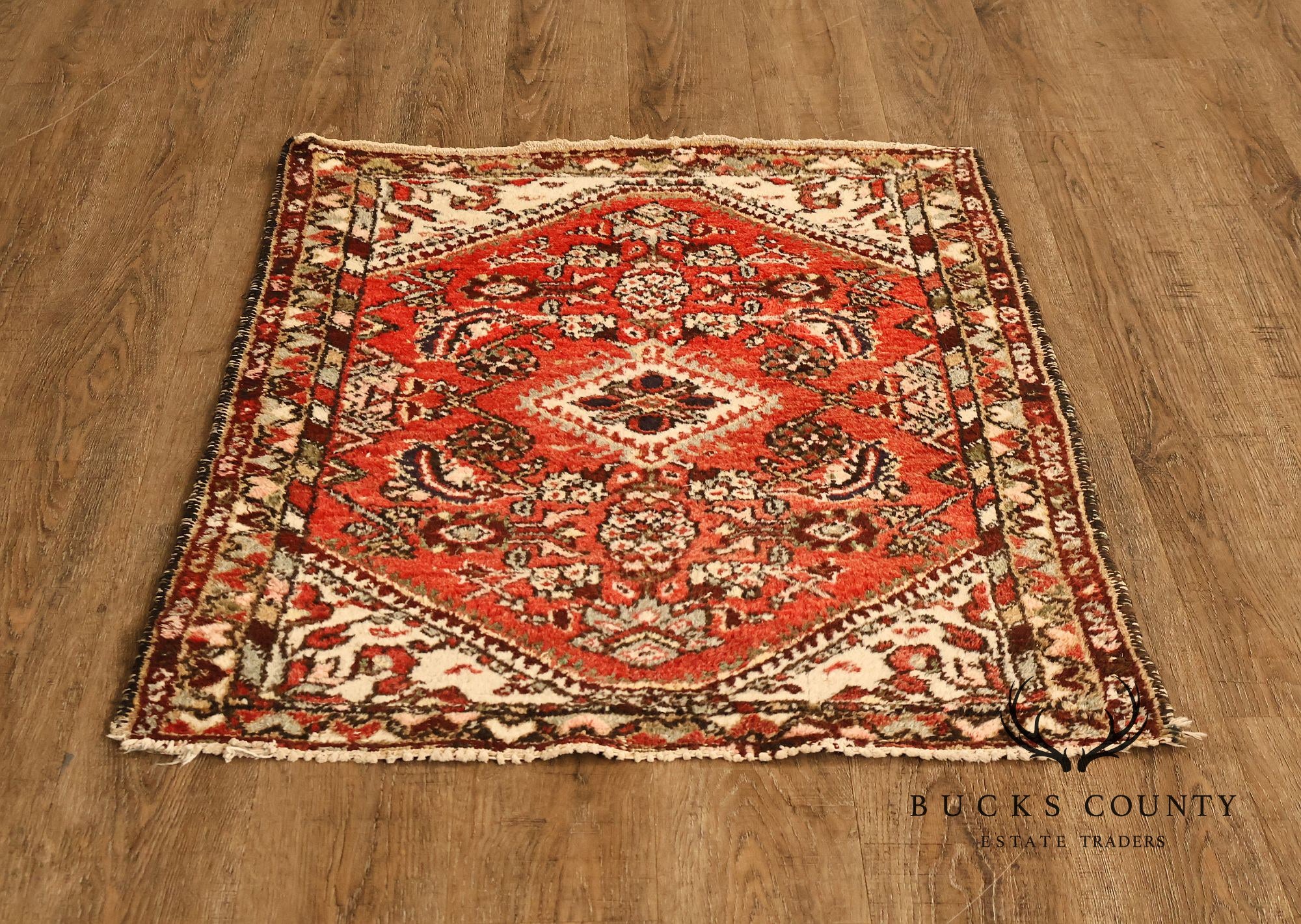 Hamedan Vintage Hand Woven Wool Area Rug