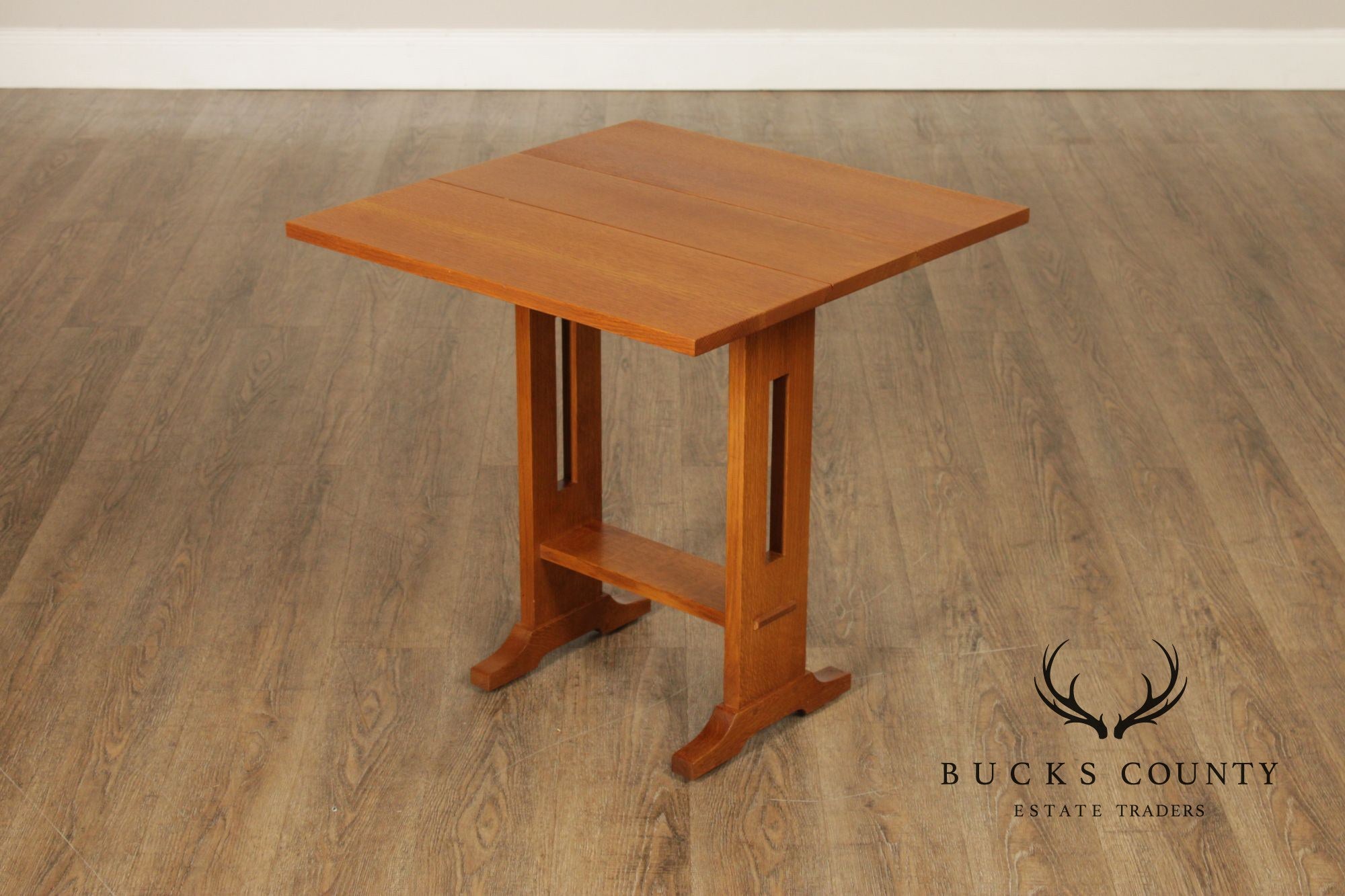 Stickley Mission Collection Oak Drop Leaf Side Table