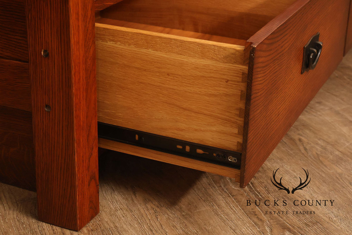 Stickley Antiquities Collection Mission Oak Twin Storage Bed