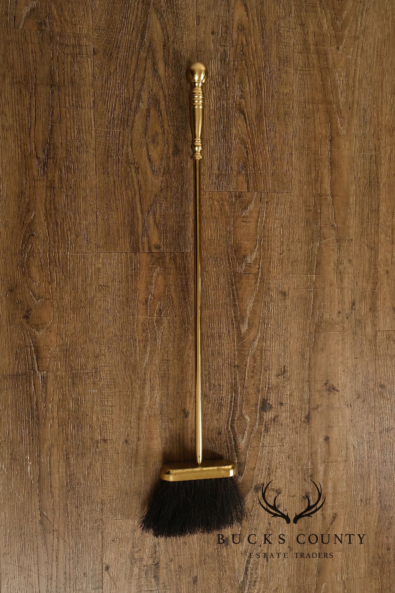 Traditional Five-Piece Brass Fireplace Tool Set