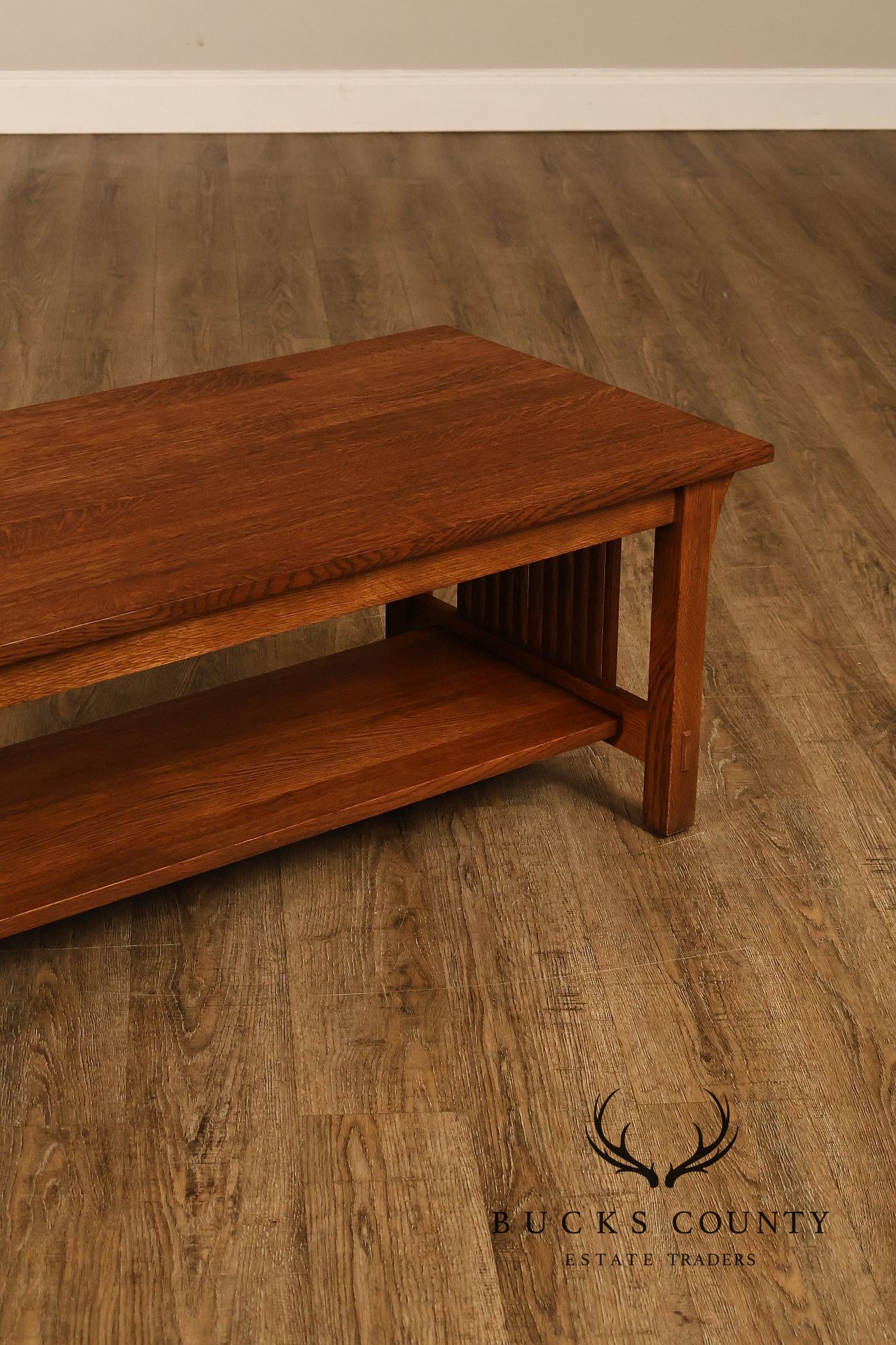 Stickley Mission Collection Oak Spindle Coffee Table