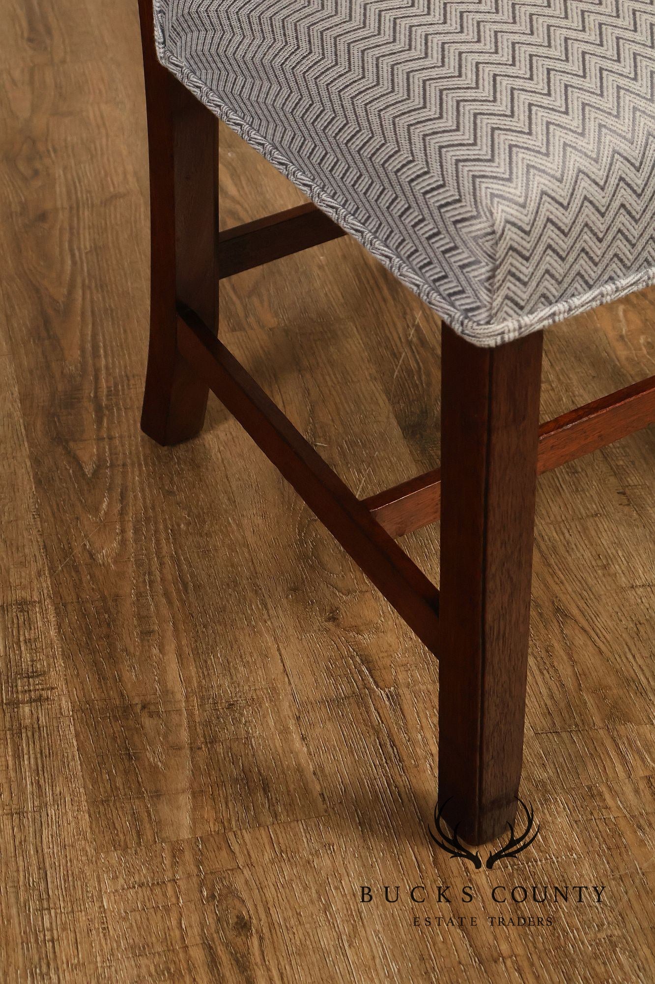 1940's Chippendale Style Set Of Eight Custom Mahogany Dining Chairs