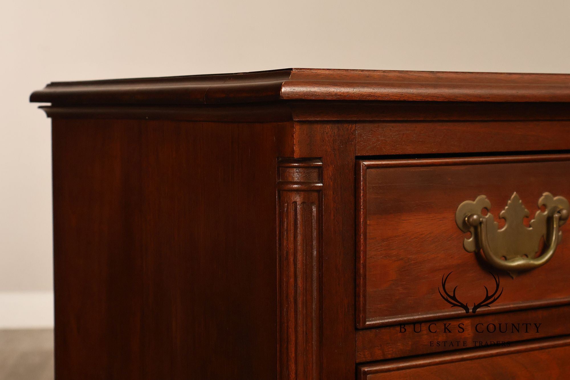 Custom Made 4 Drawer Mahogany Chippendale Style Chest of Drawers