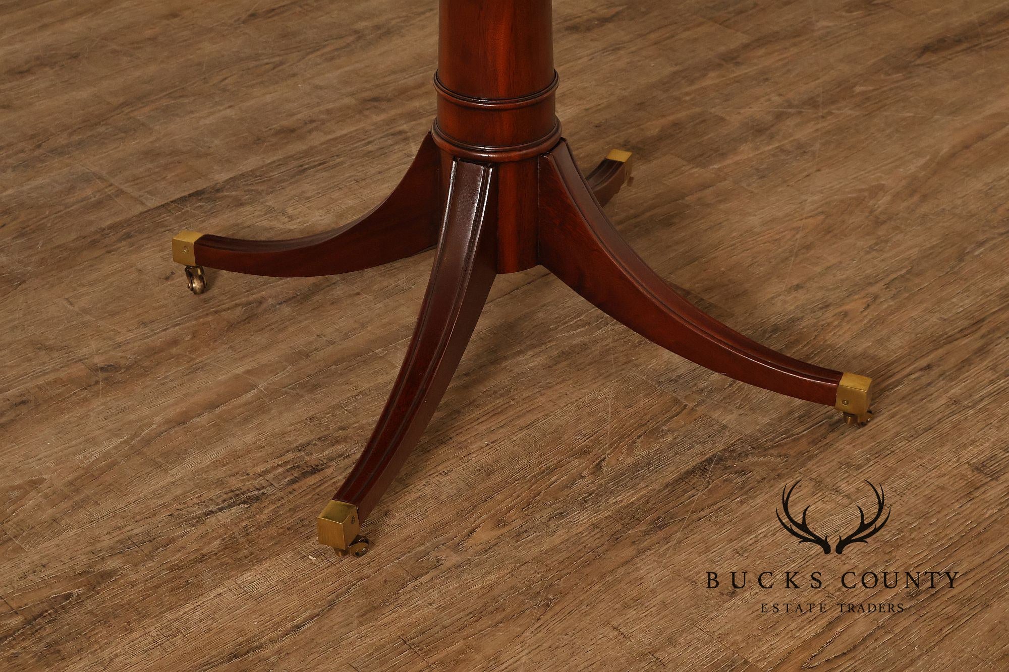 Hickory Chair Federal Style Round Inlaid Mahogany Drum Table