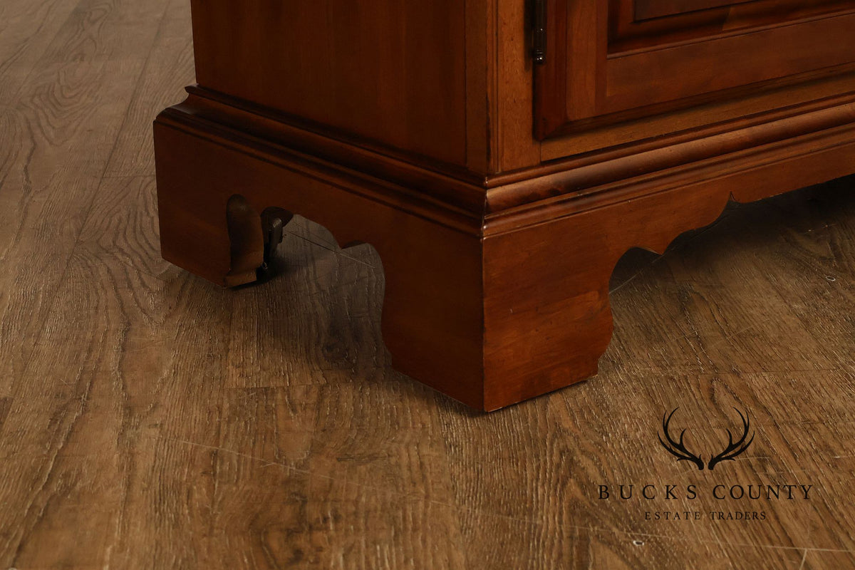 American Drew Chippendale Style Cherry Flip Top Server