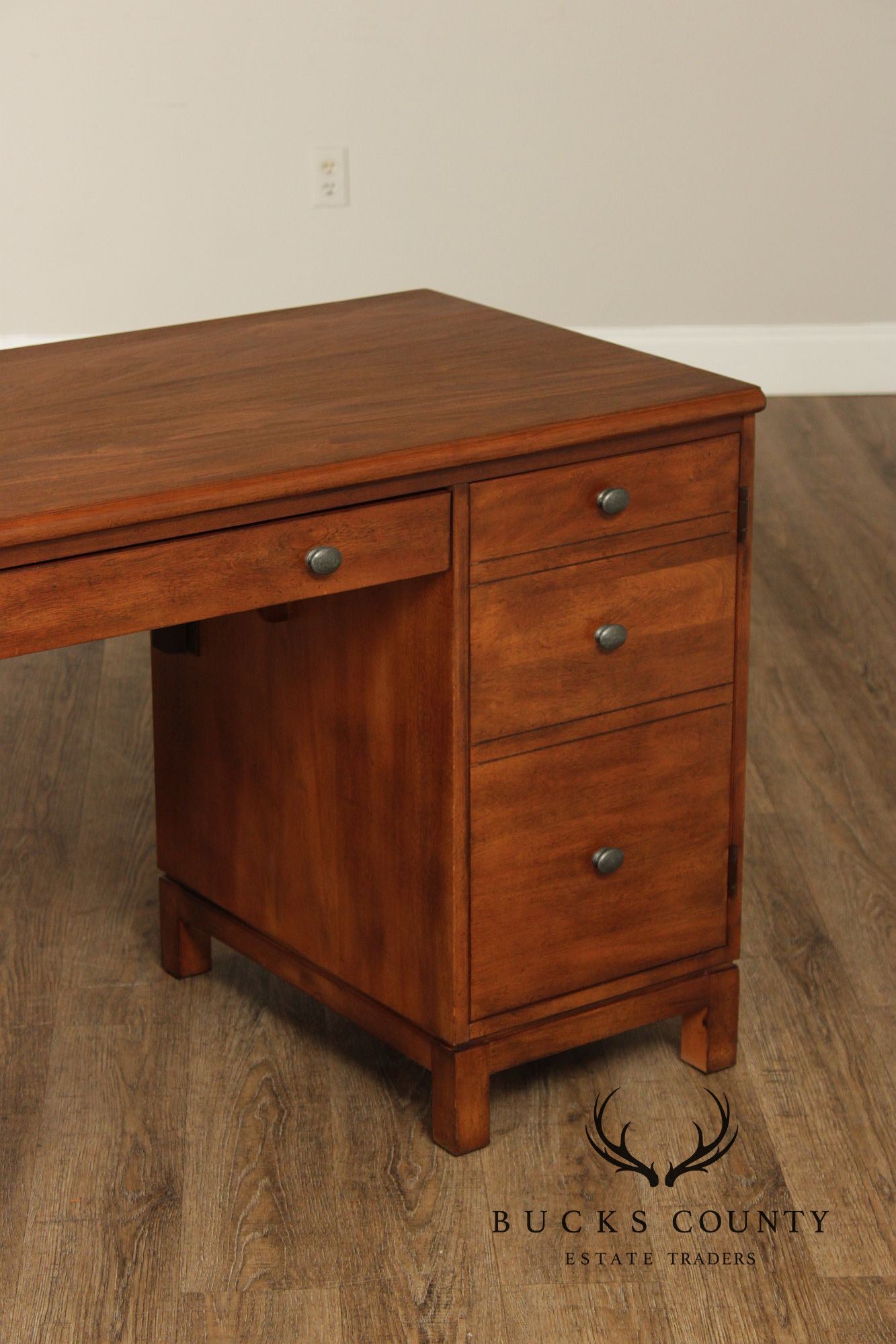 Ethan Allen Double Pedestal Writing Desk