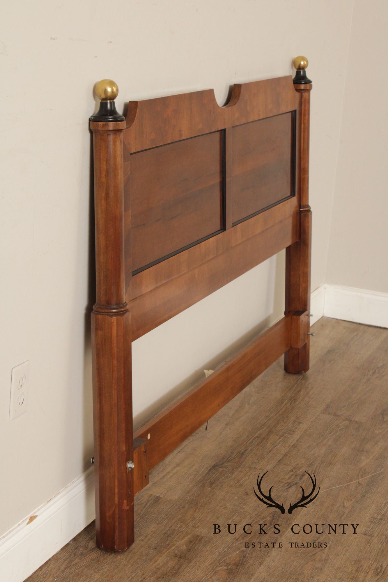 Century Furniture Traditional Yew Wood Queen Headboard