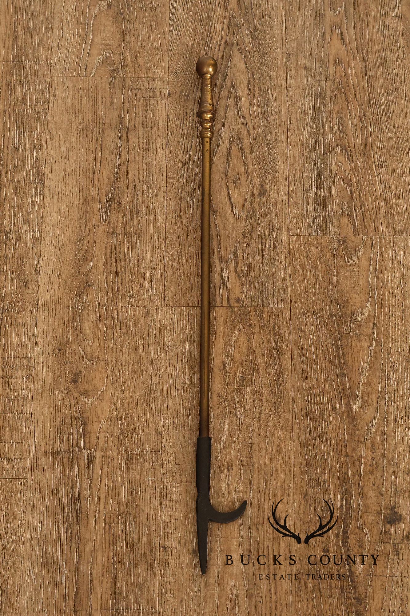 Traditional Brass Fireplace Four-Piece Tool Set