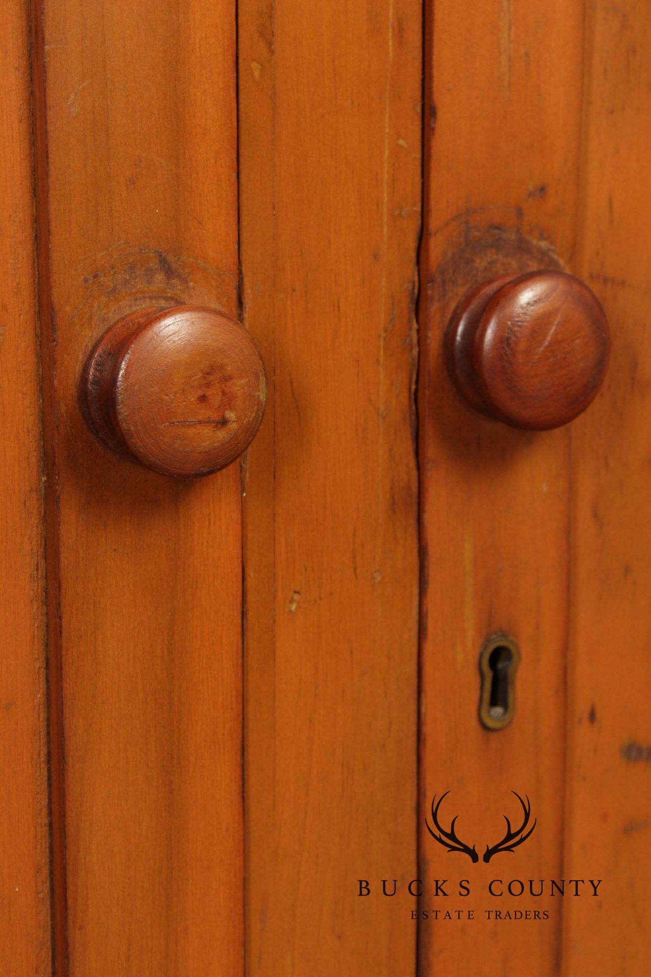 Antique Farmhouse Poplar Twelve-Pane Corner Cabinet