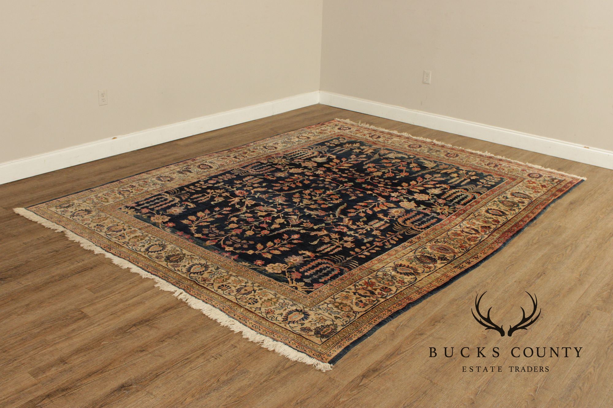 Antique Persian Bidjar Wool Area Rug 8' x 10'