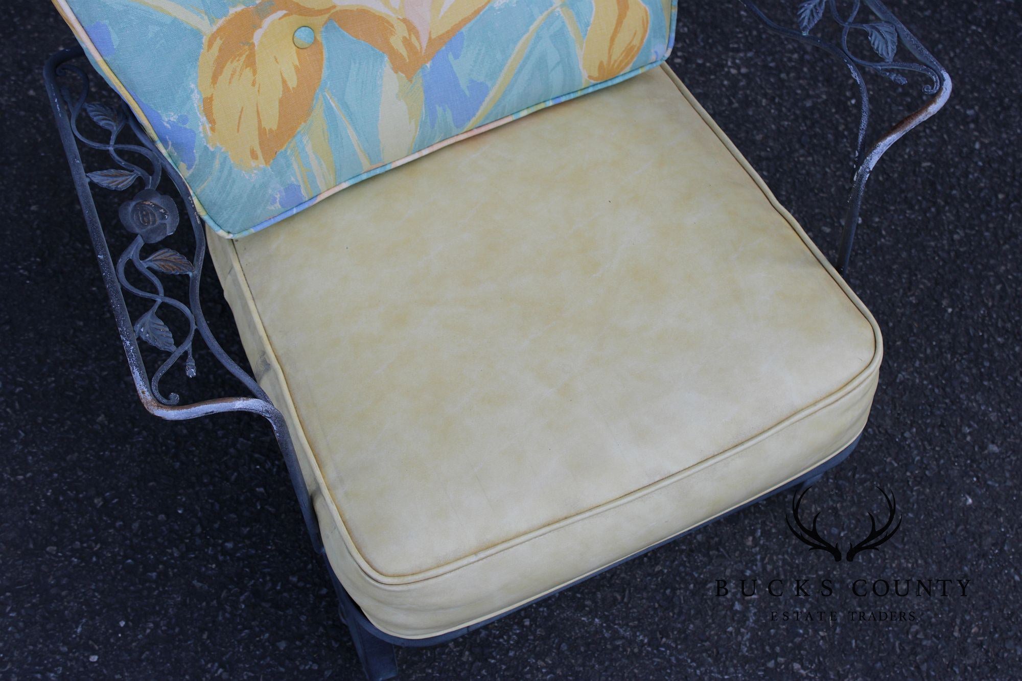 Woodard 'Chantilly Rose' Cast Iron Outdoor Lounge Chair