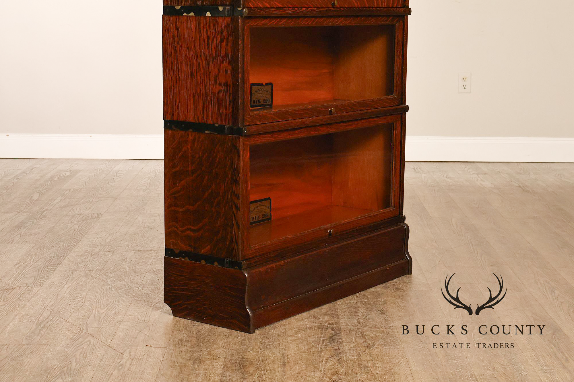 Globe Wernicke Antique Oak Four-Section Barrister Bookcase