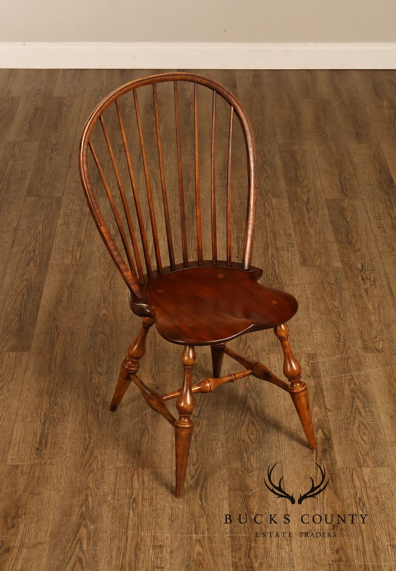 D.R. Dimes Vintage Set of Six Bow-Back Windsor Dining Chairs