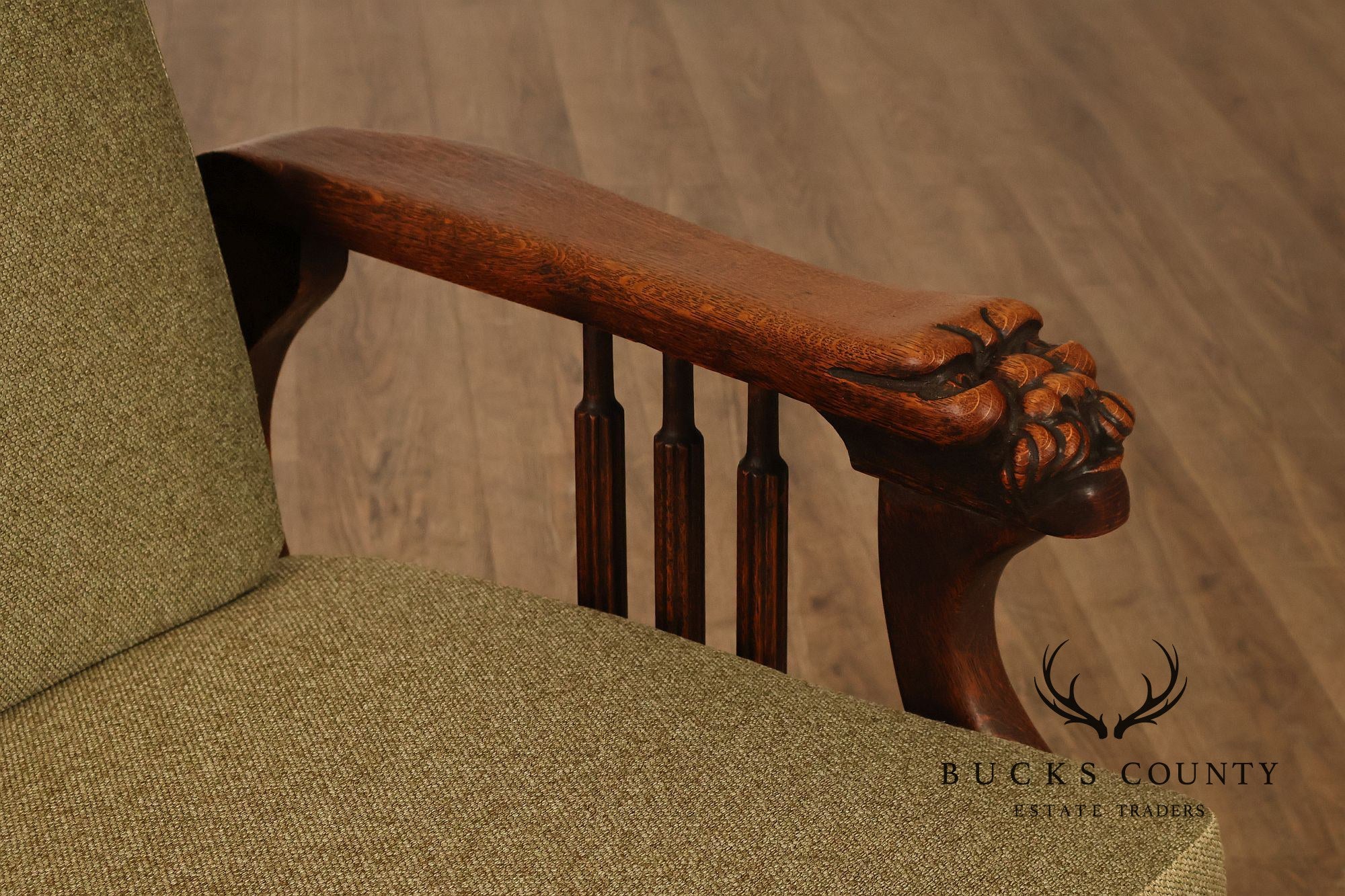 Antique Victorian Oak Morris Reclining Chair