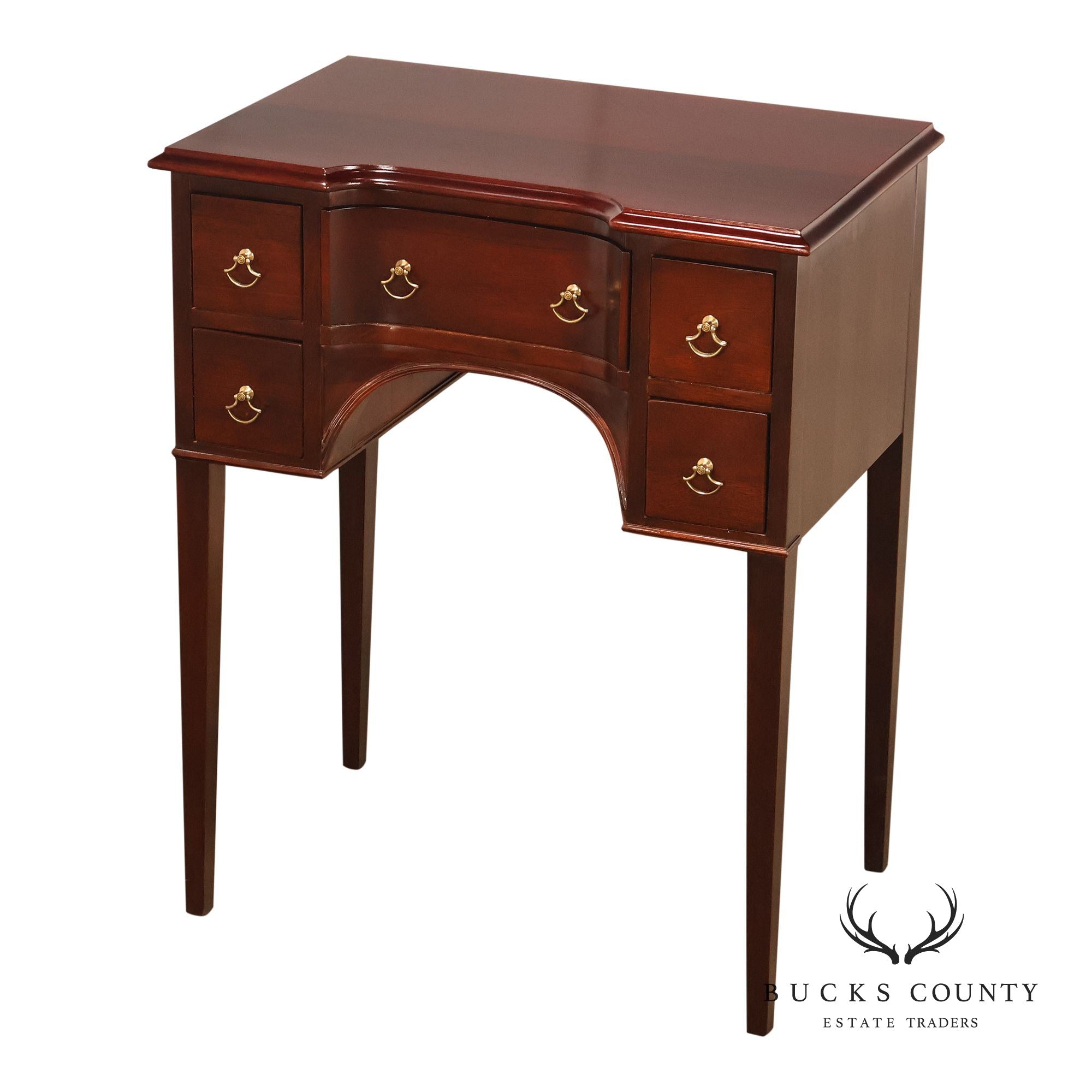 Wellington Hall Mahogany Federal Style Kneehole Console