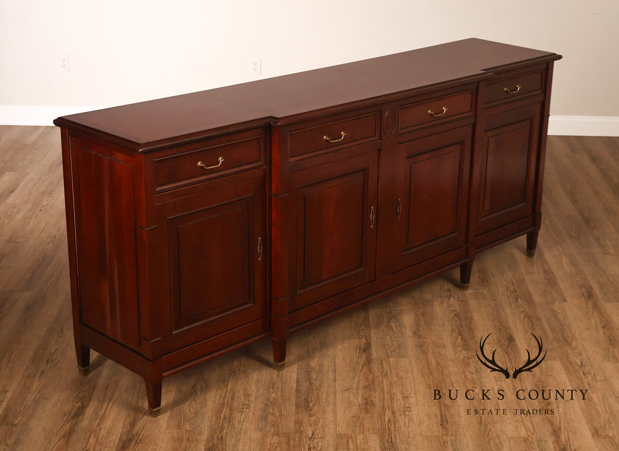 French Directoire Style Cherry Four-Door Sideboard