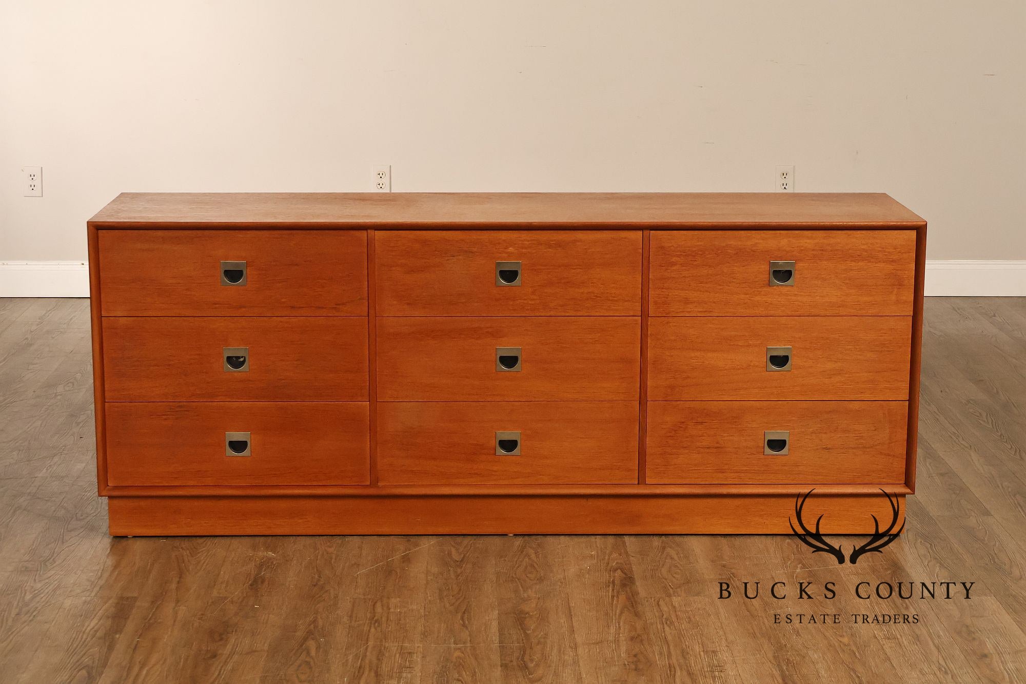 Danish Modern Teak Triple Dresser
