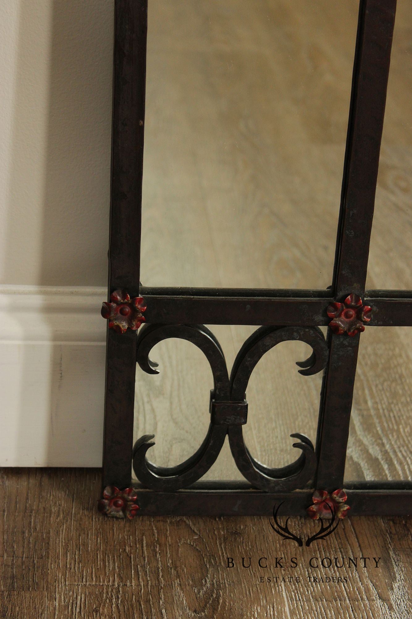 Spanish Colonial Style Wrought Iron Wall Mirror