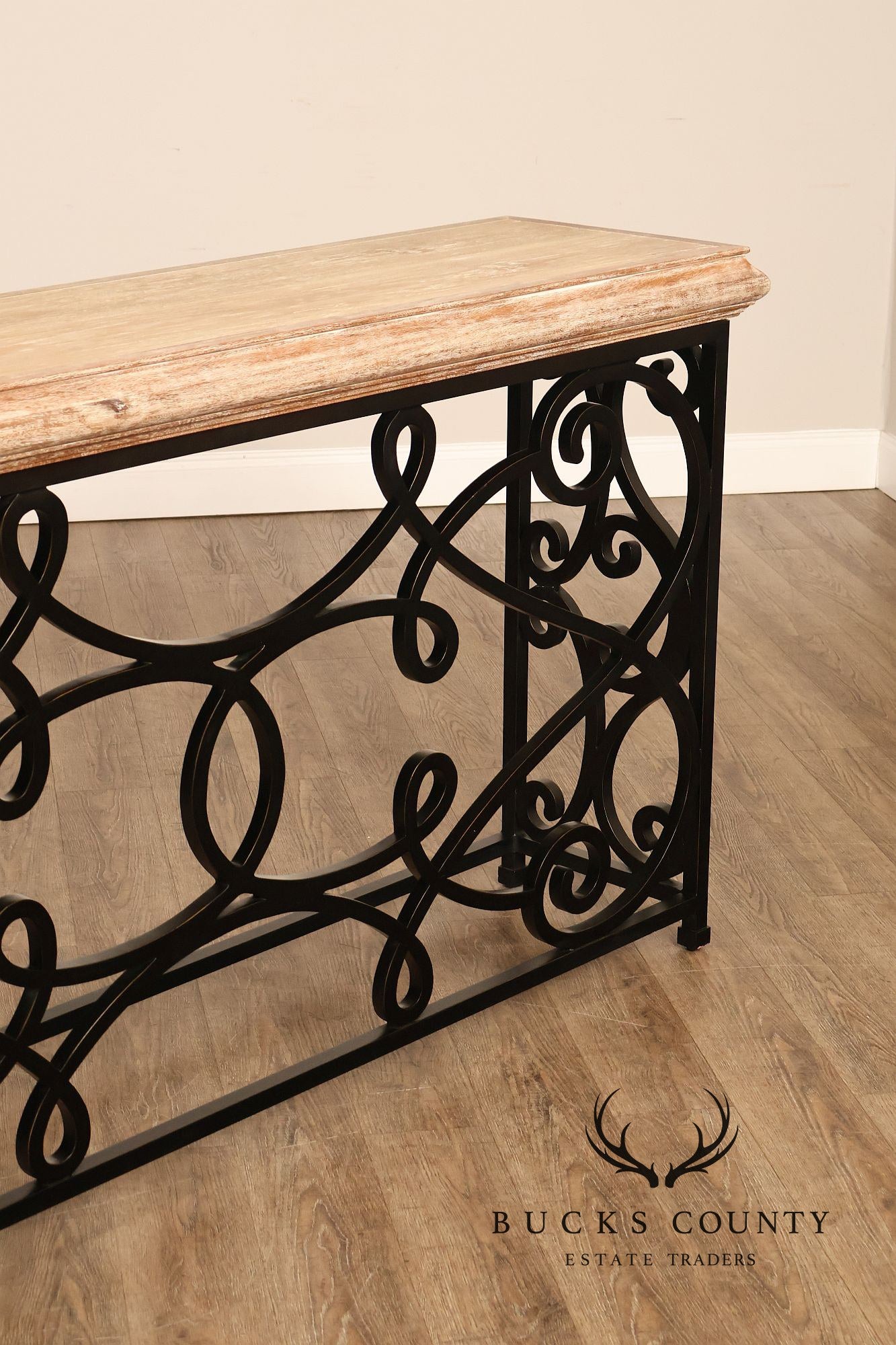 Jonathan Charles Artisan Collection Wrought Iron Console