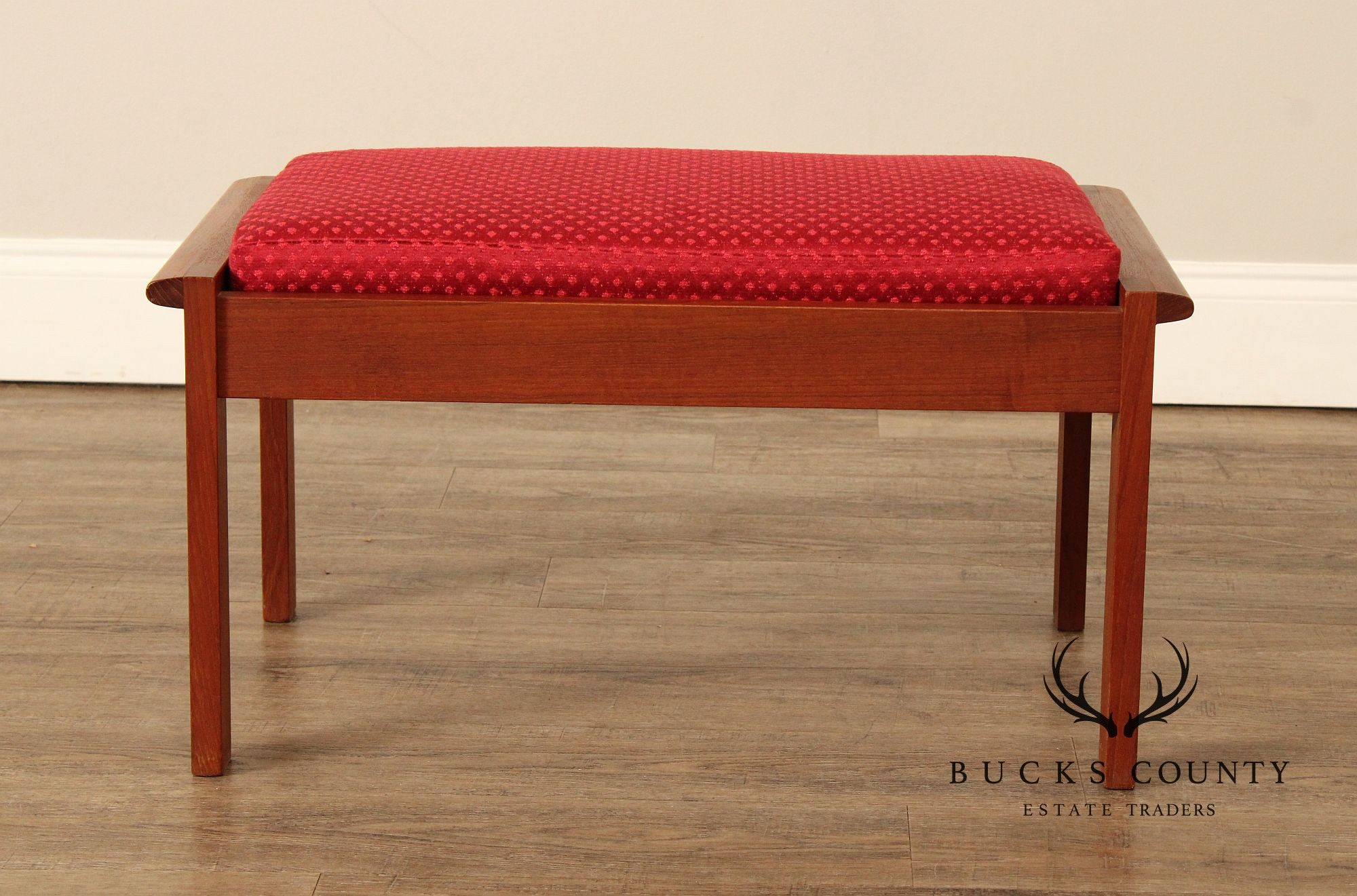 Illum Wikkelso Danish Modern Teak Ottoman