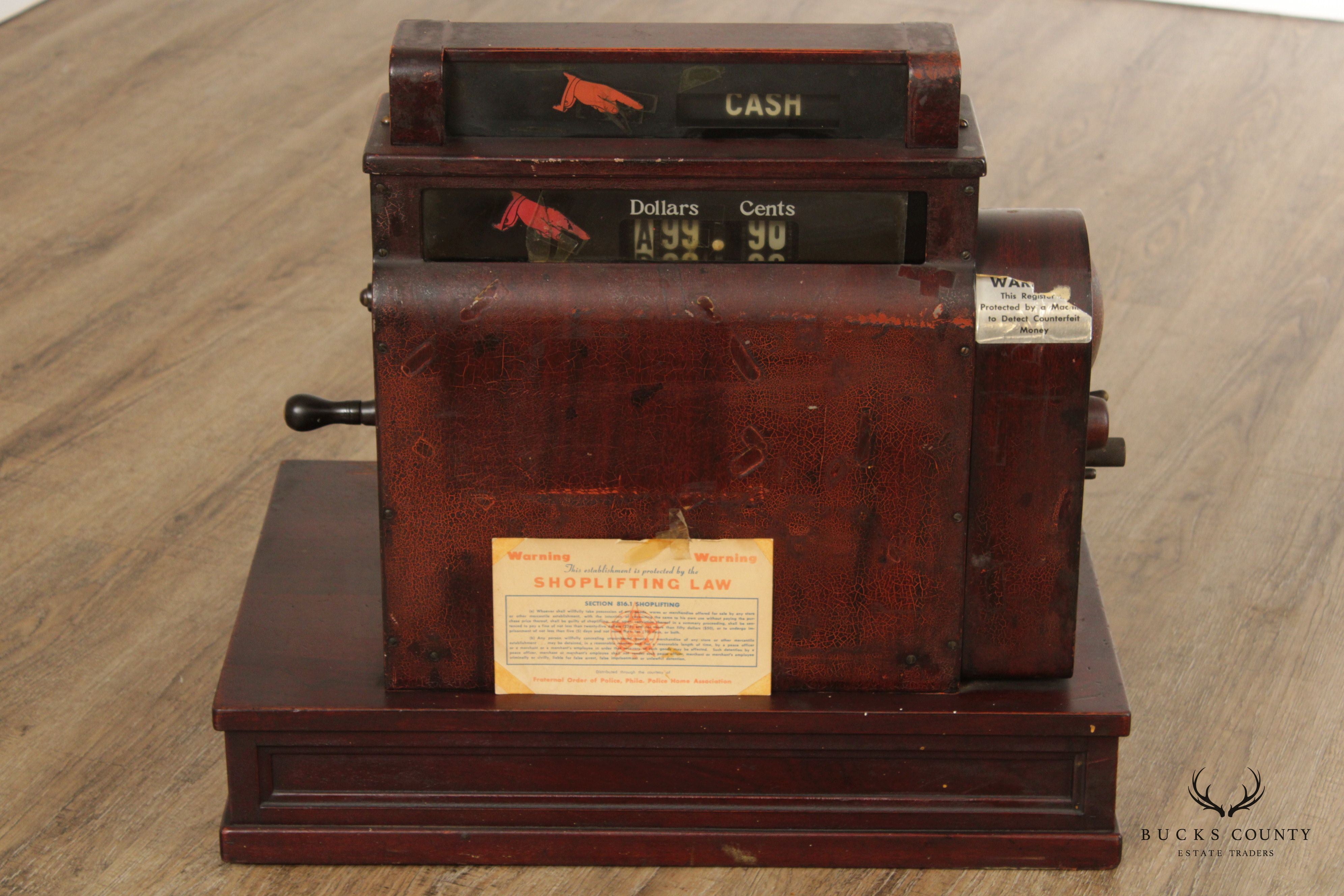 Vintage National Hand-Crank Cash Register
