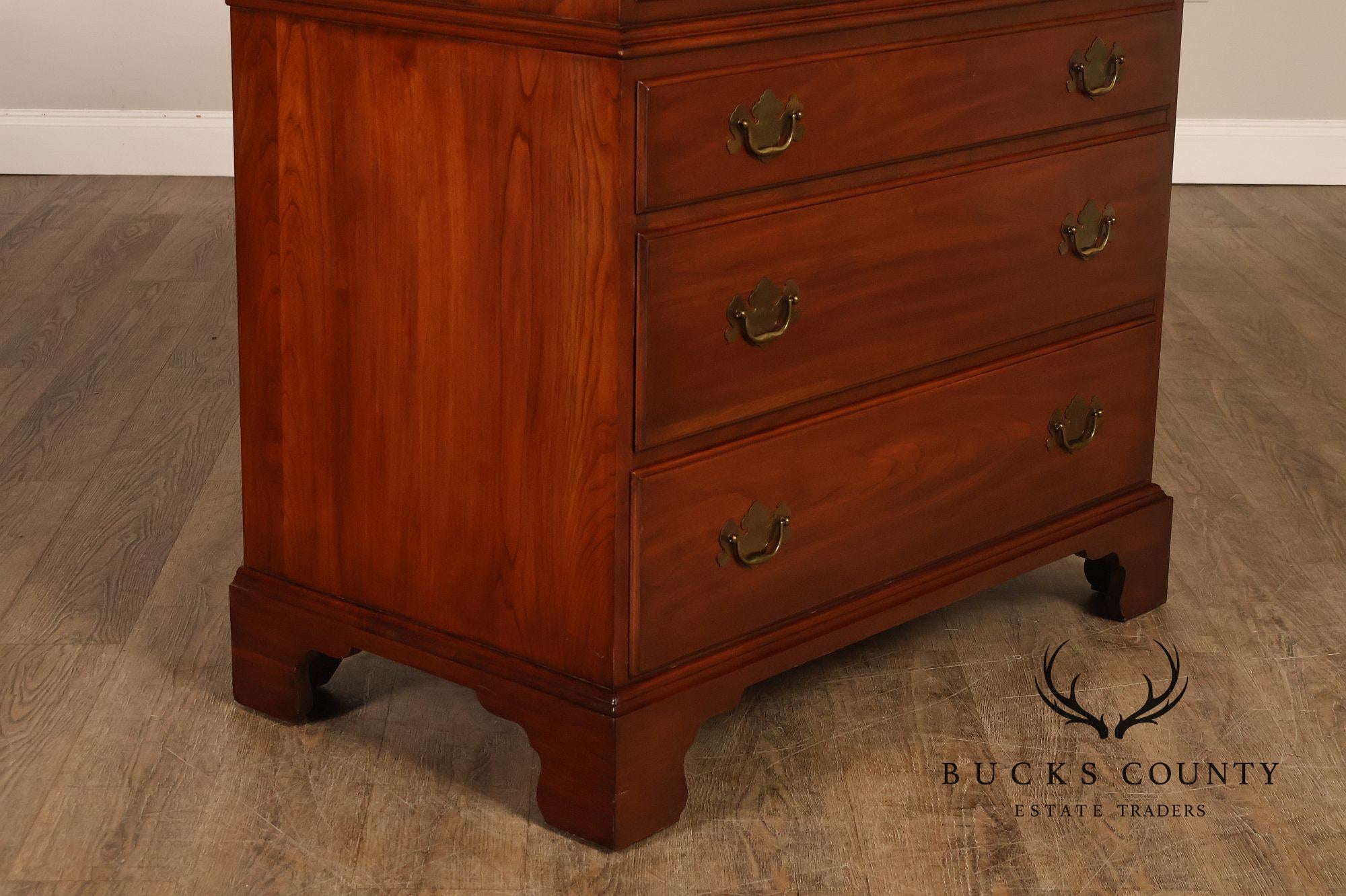 Henkel Harris Chippendale Style Cherry Tall Chest