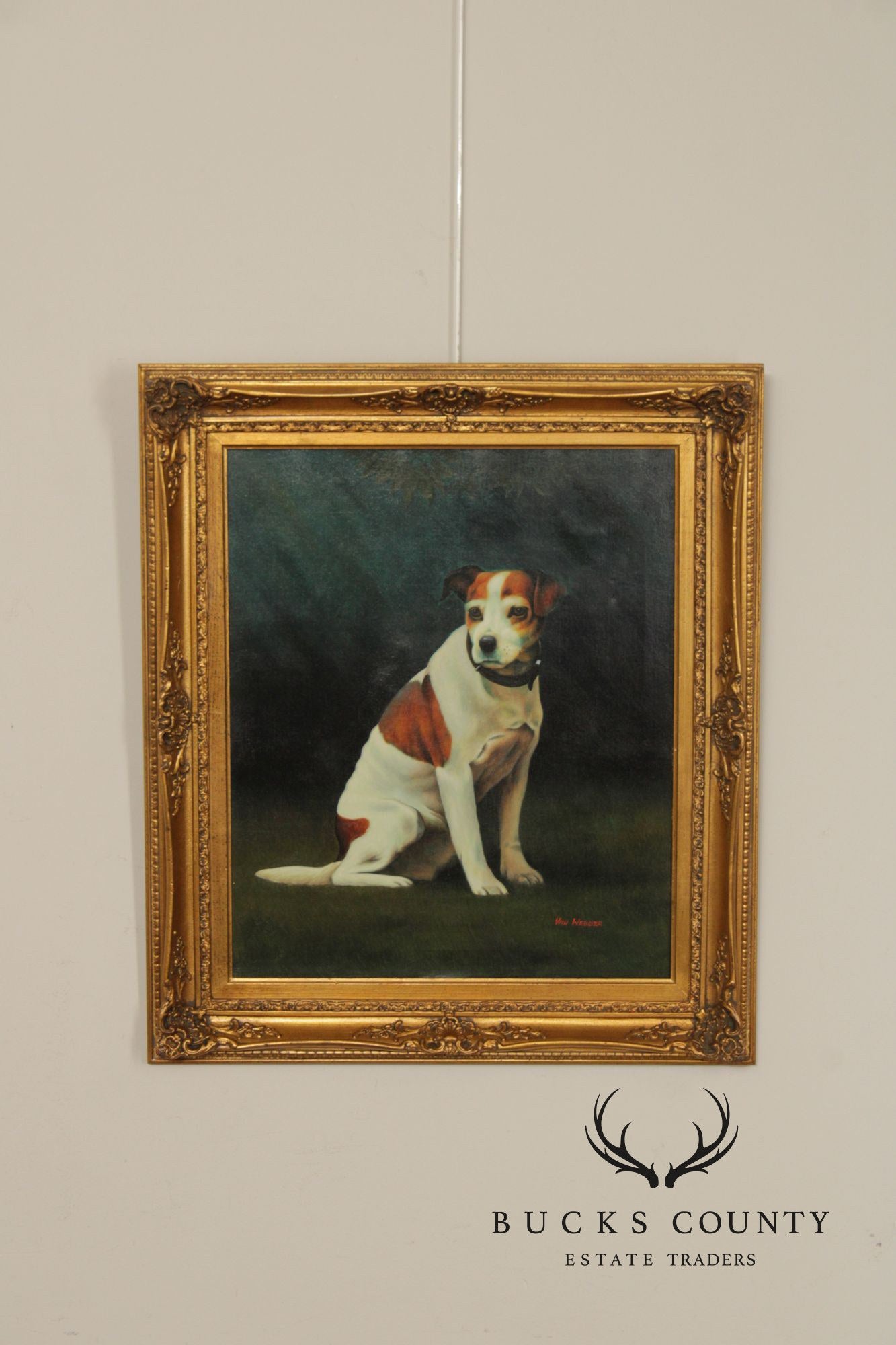 Van Webber Oil Painting, Jack Russell Terrier