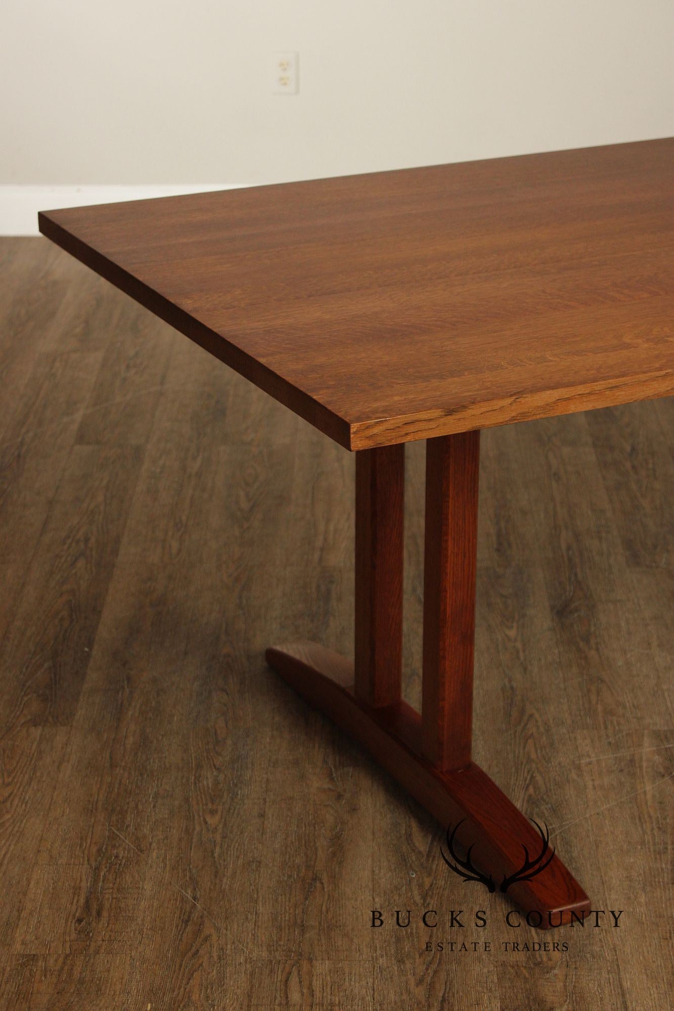 Stickley Mission Collection Oak Trestle Dining Table