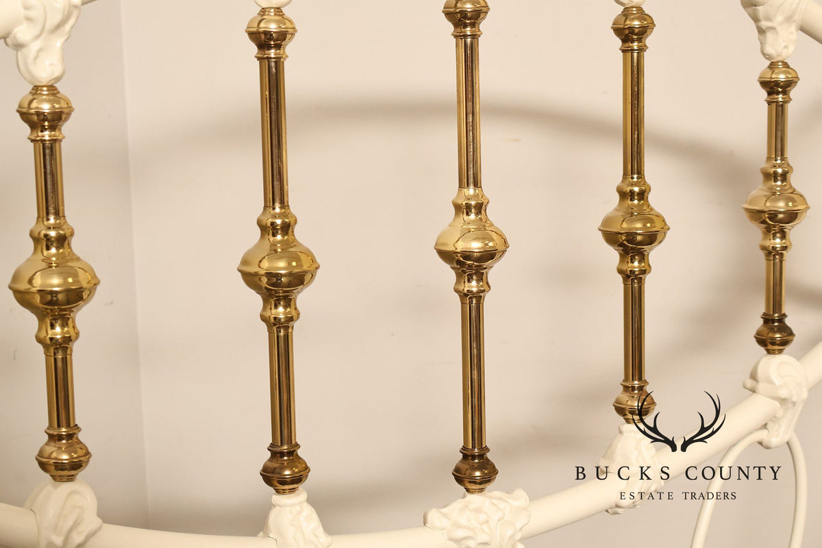 Elliott’s Designs, Inc. Wrought Iron and Brass Queen Bed