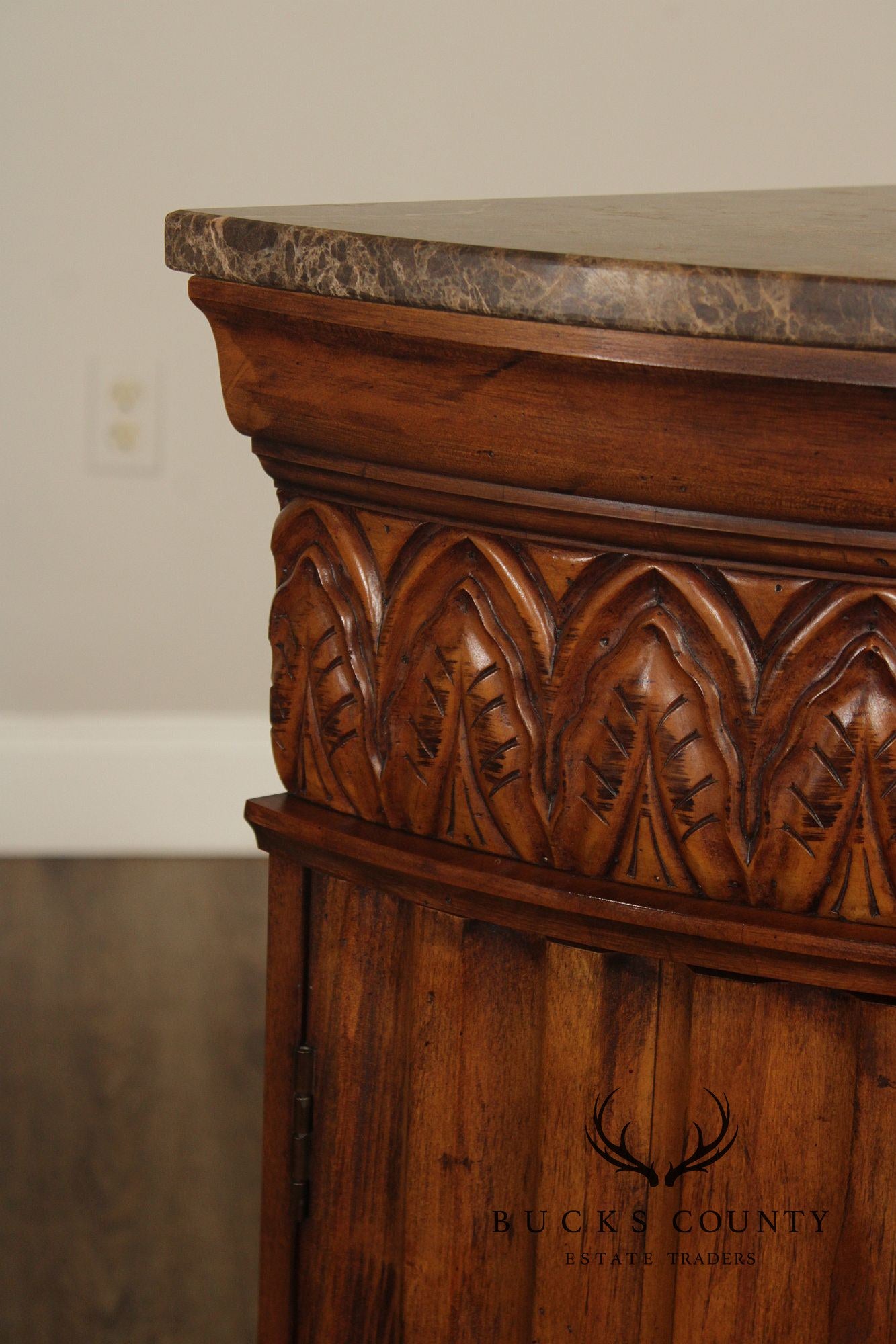 Century Furniture 'Venice Collection' Pair of Marble Top Consoles