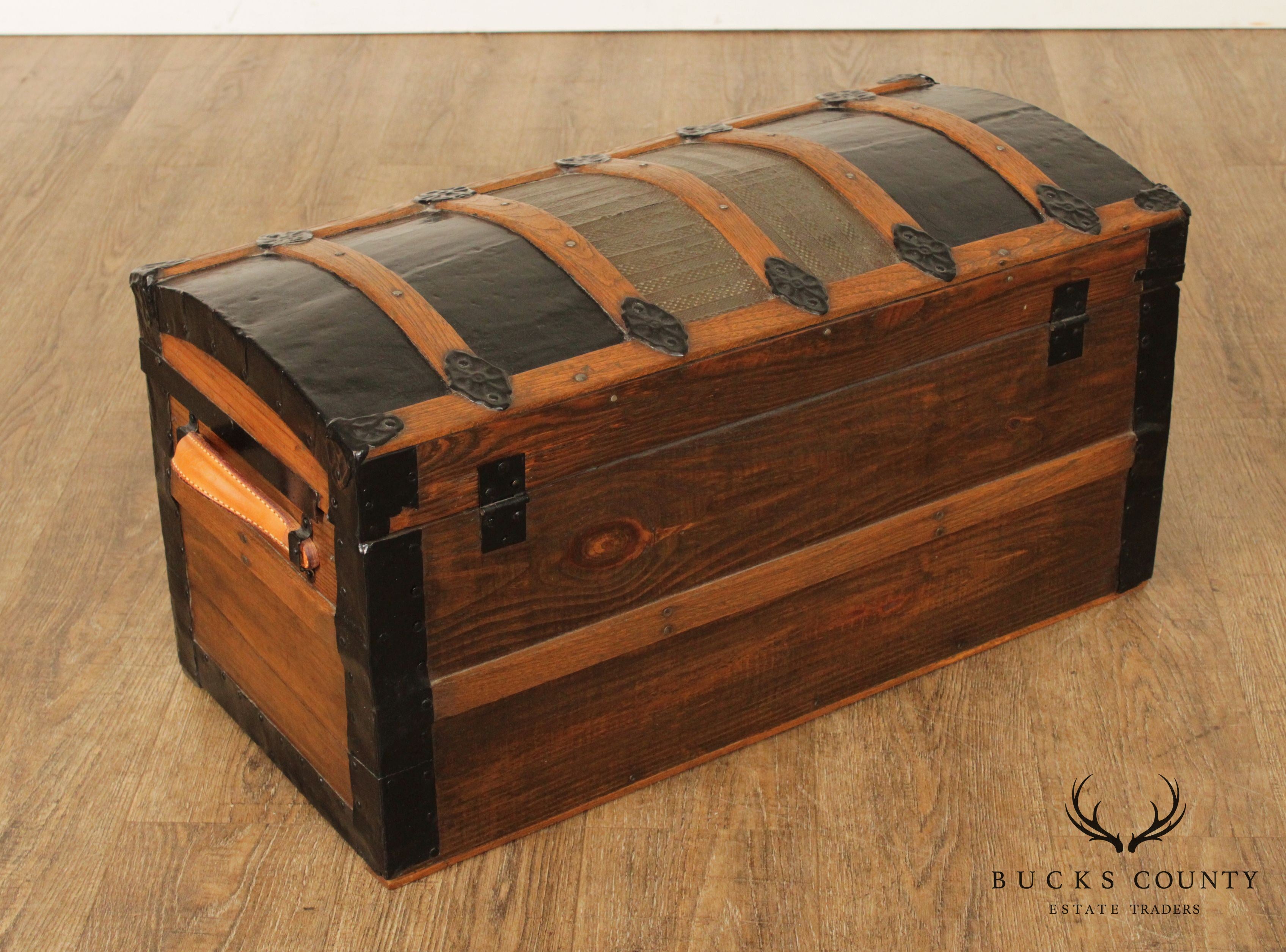 Antique Restored Steamer Travel Trunk